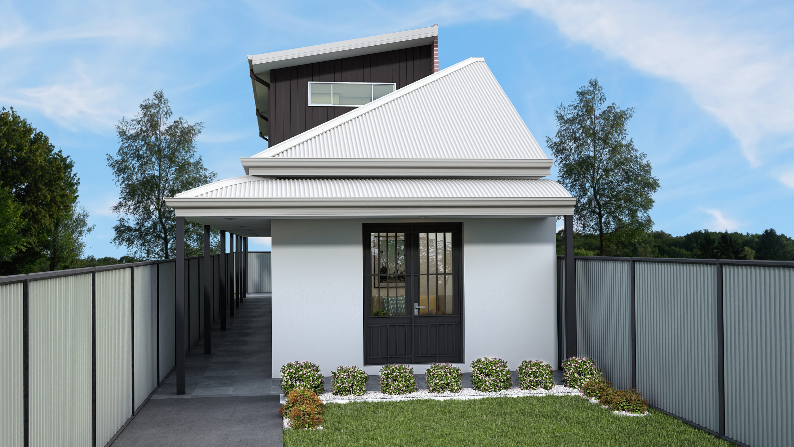 Render of a first floor addition to an attached home located in Leichhardt