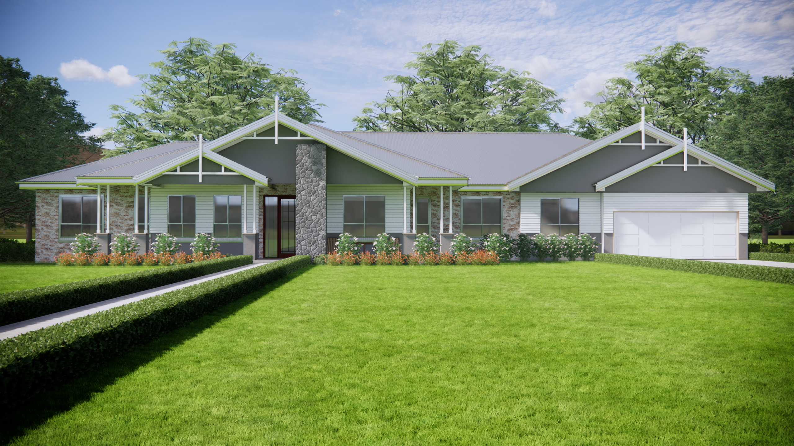 Render of a single storey home located in Tahmoor