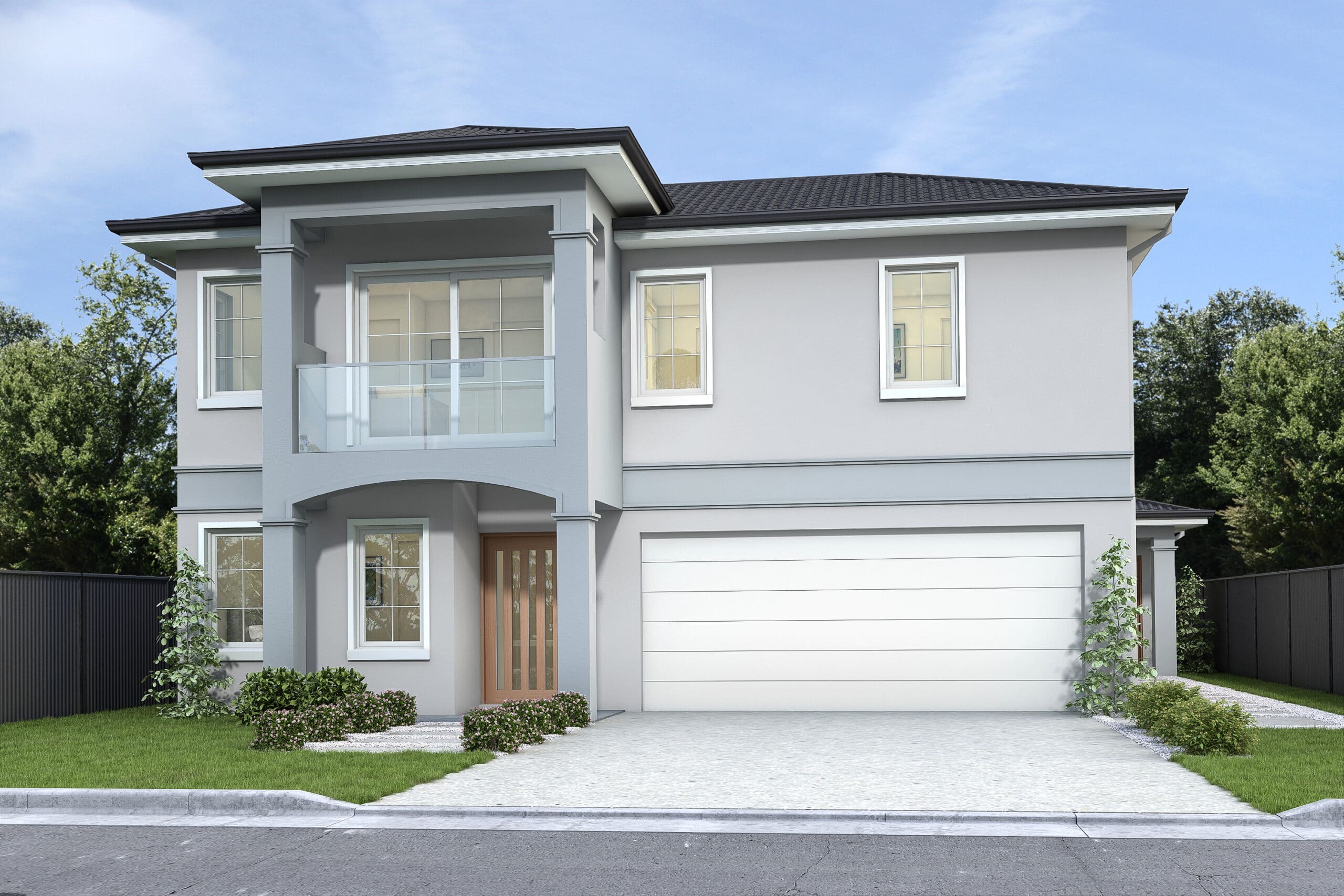 Render of a modern, two storey home located in Leppington