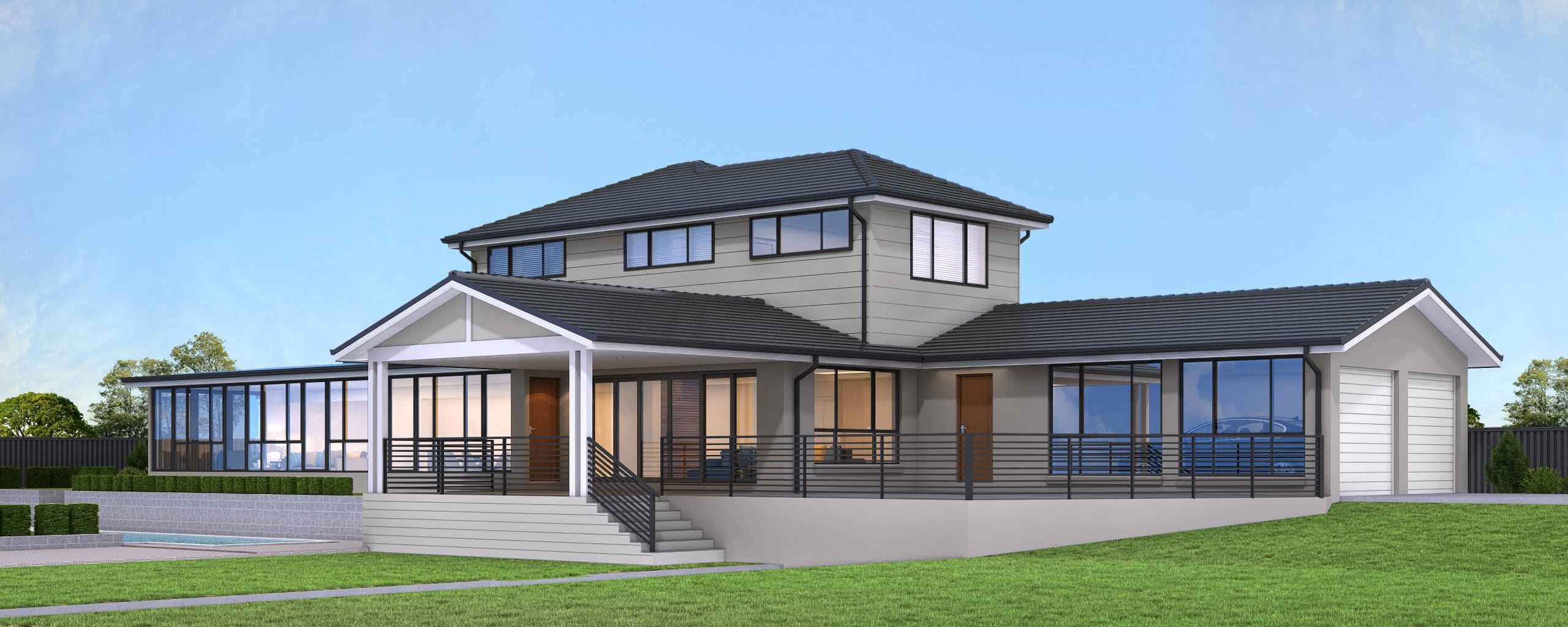 Render of a first floor addition to a home in Glenhaven