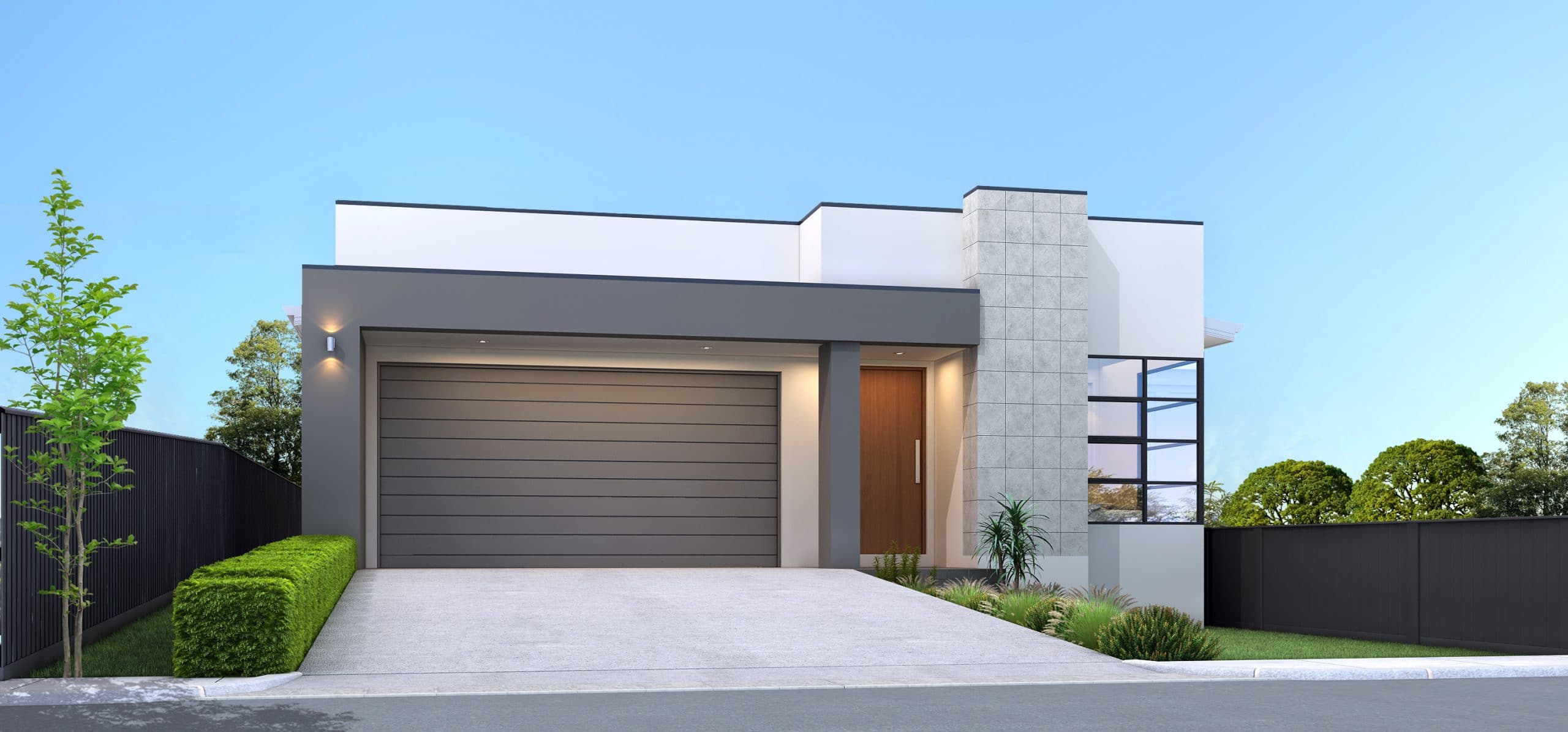 Render of a modern, single storey home in Gregory Hills