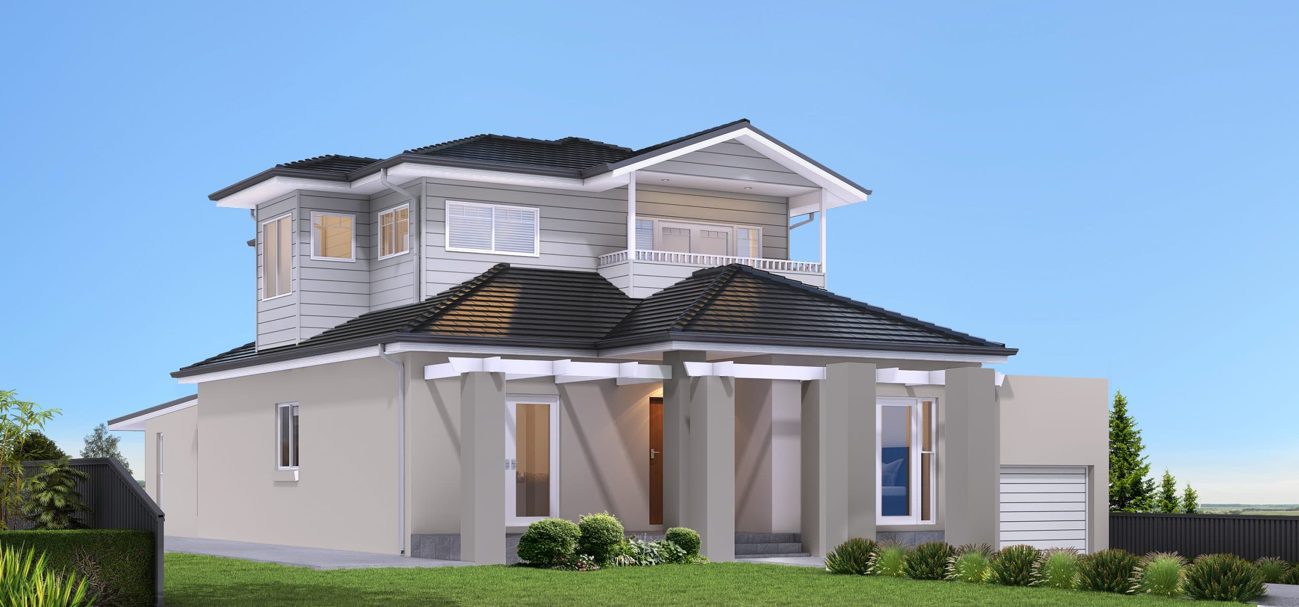 Render of a first floor addition to a home in Lane Cove West