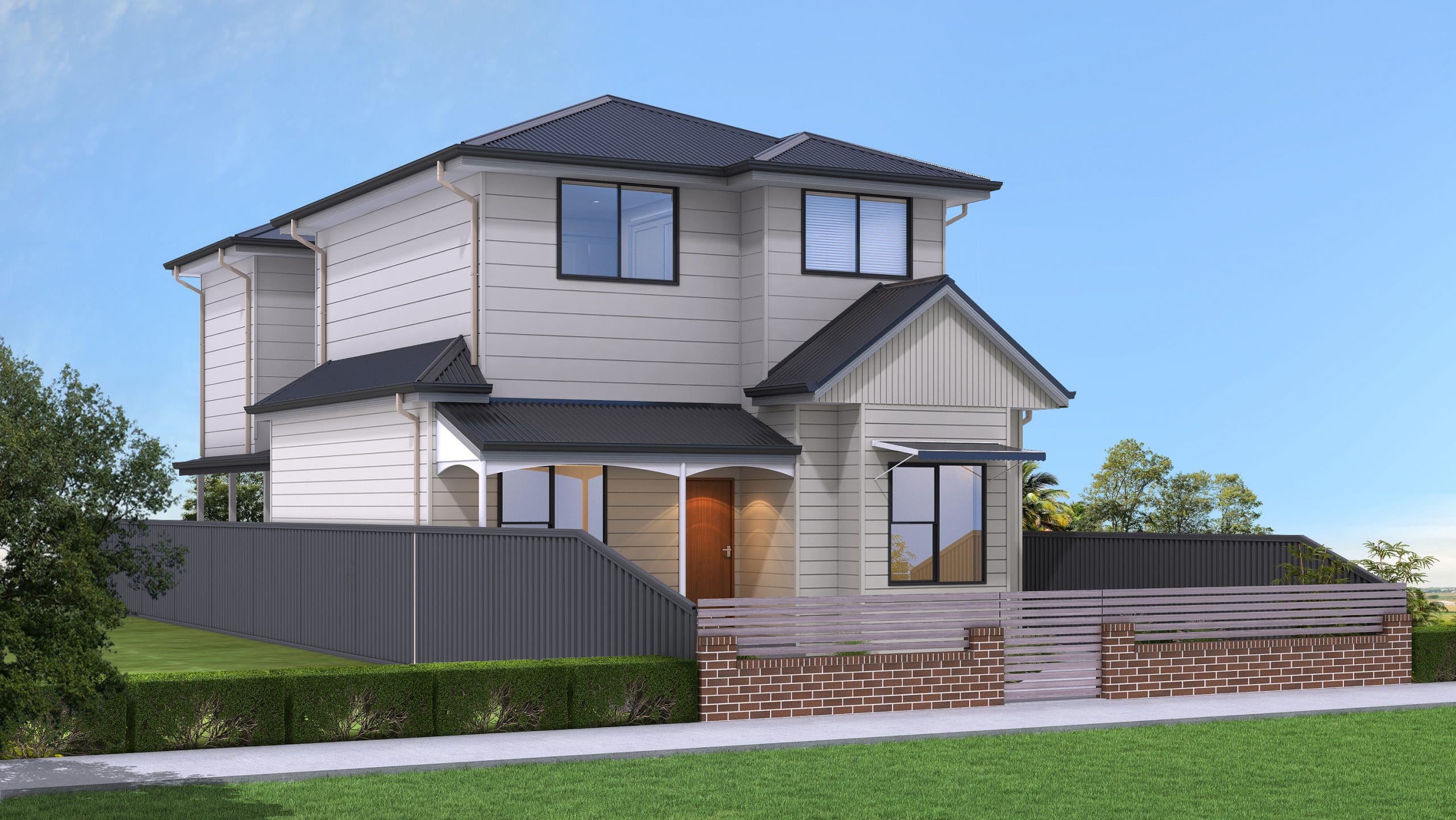 Render of a first floor addition to a home in Mascot