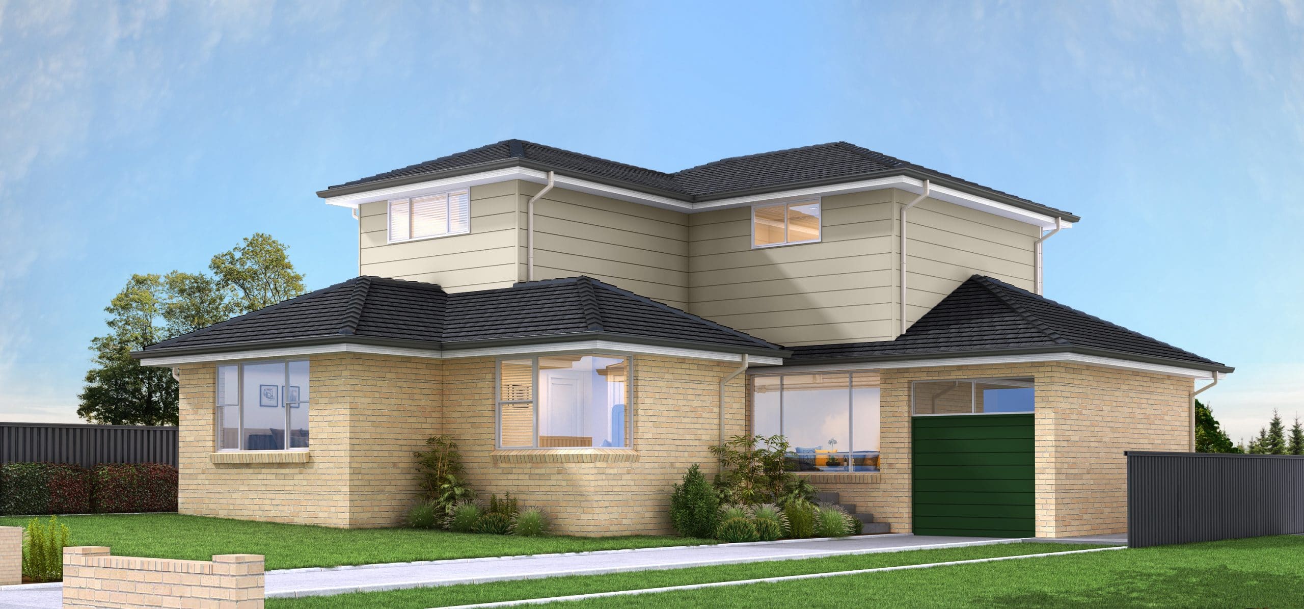 Render of a first floor addition to a home in Miranda