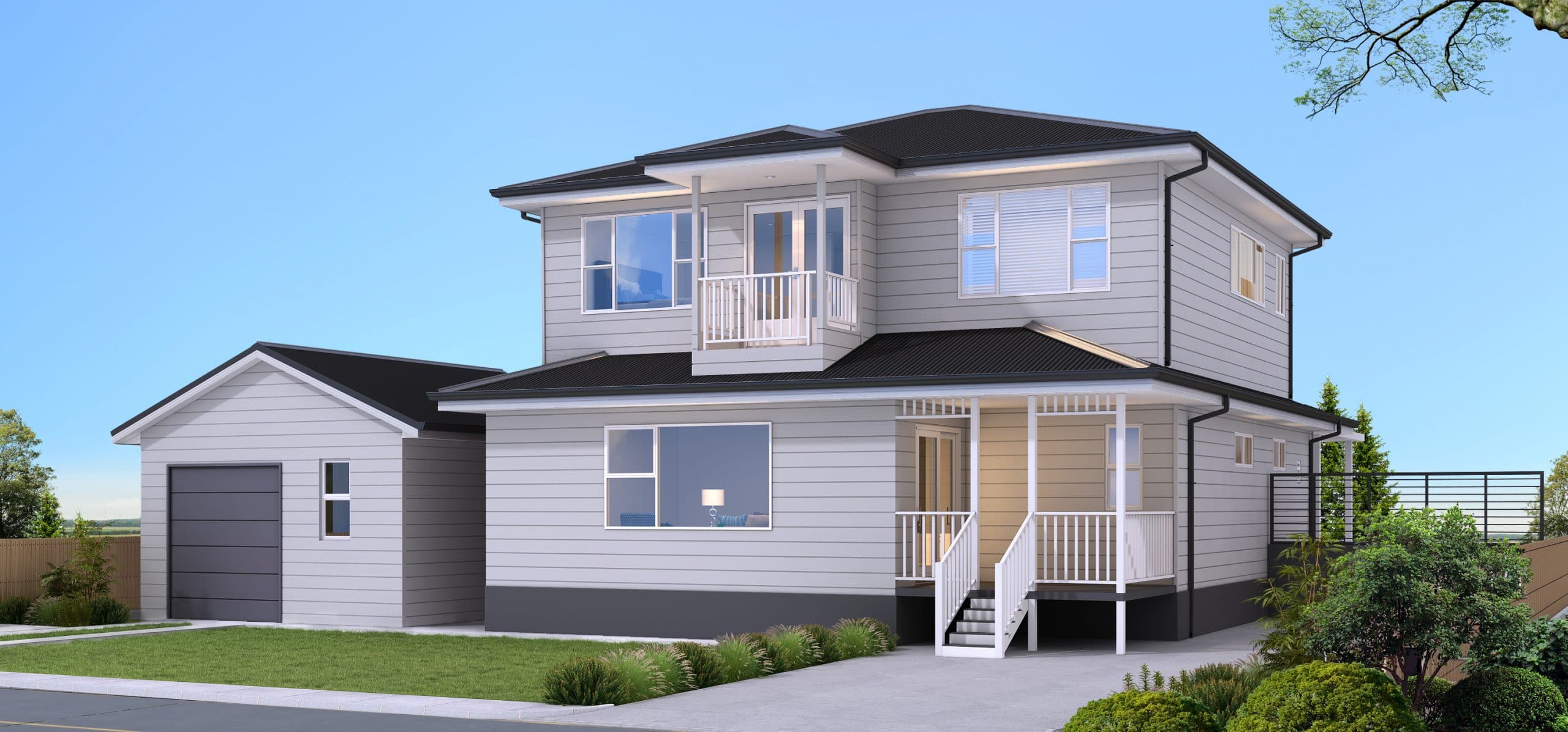 Render of a first floor addition to a home in Miranda