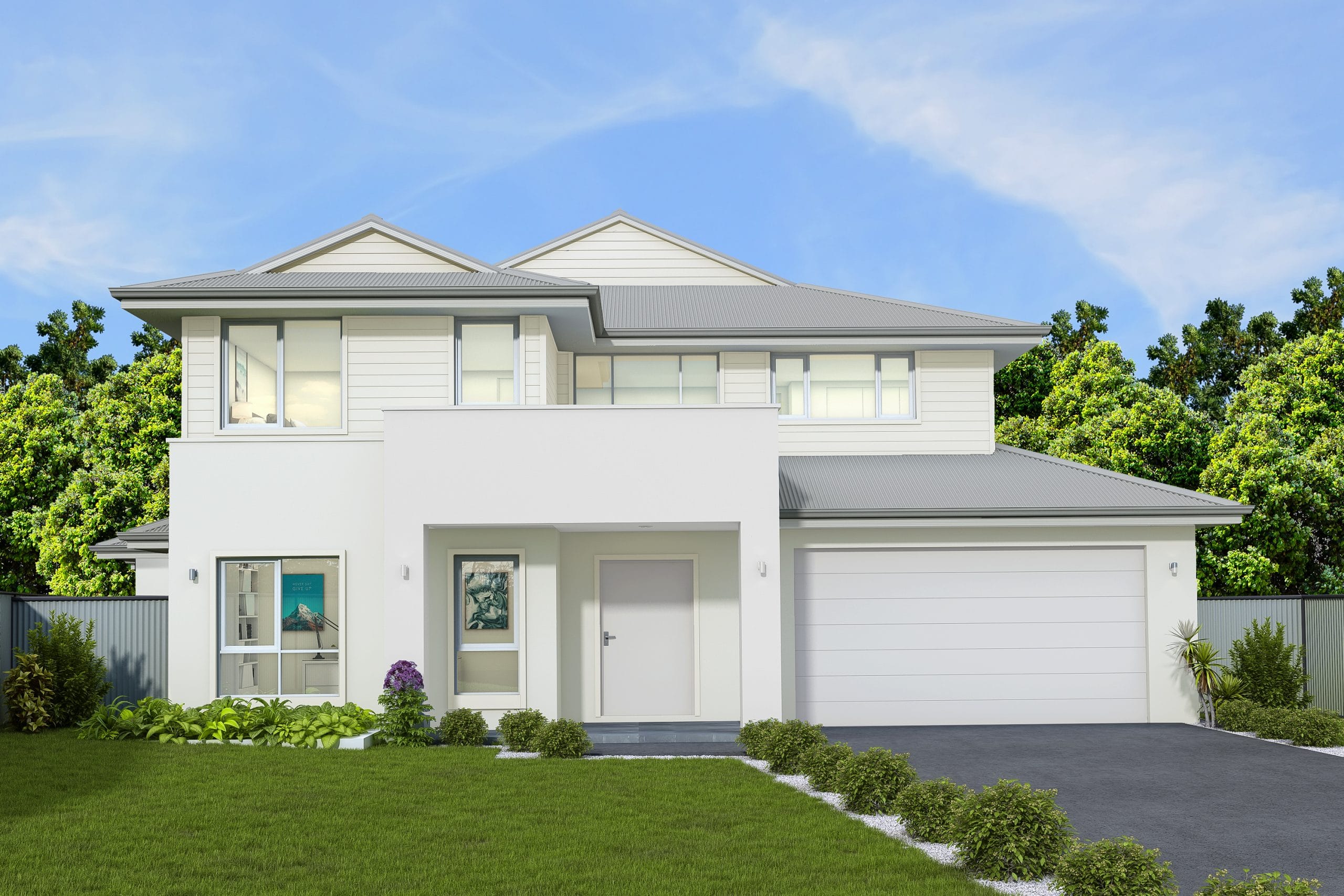 Render of a two storey home in North Rocks