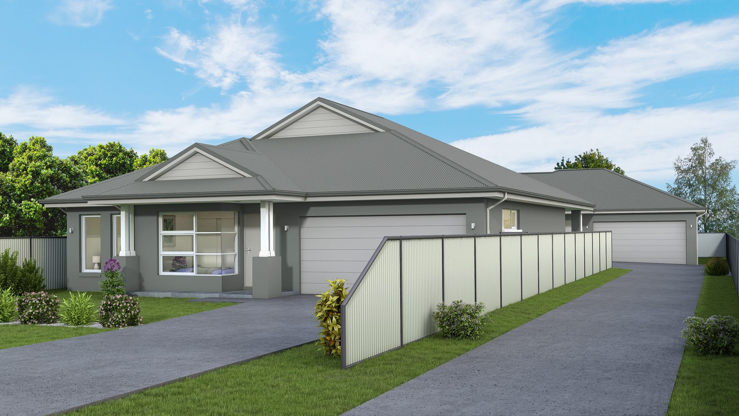 Render of a subdivision & two homes in Tahmoor