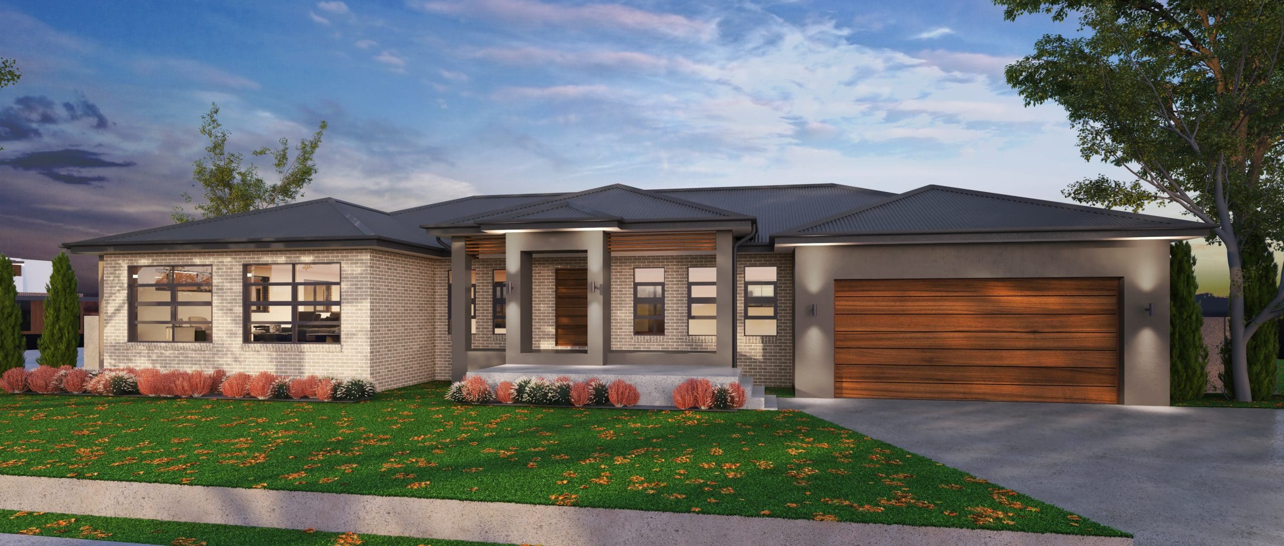 Render of a single storey home in The Oaks