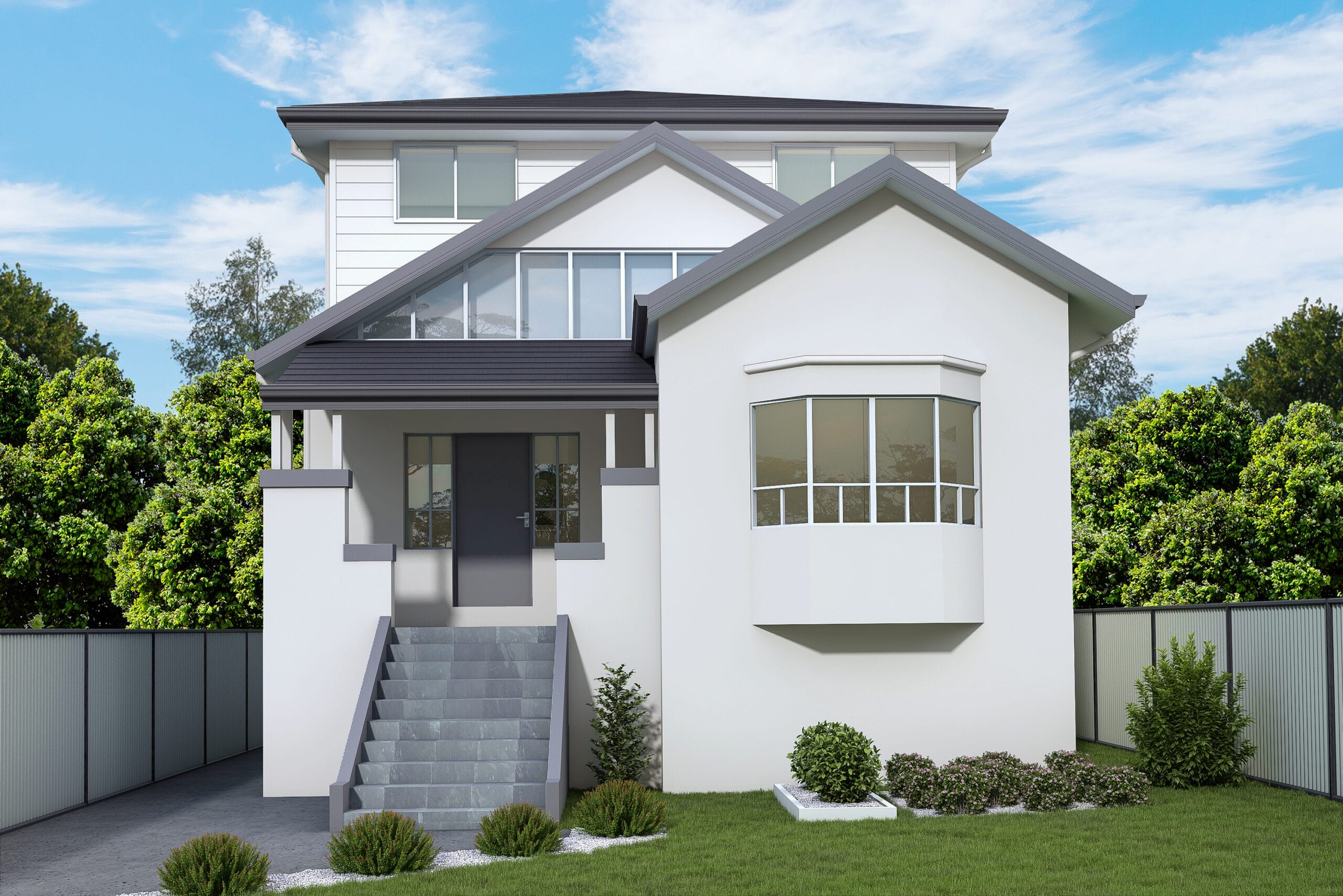 Render of a first floor addition to a home in Rozelle