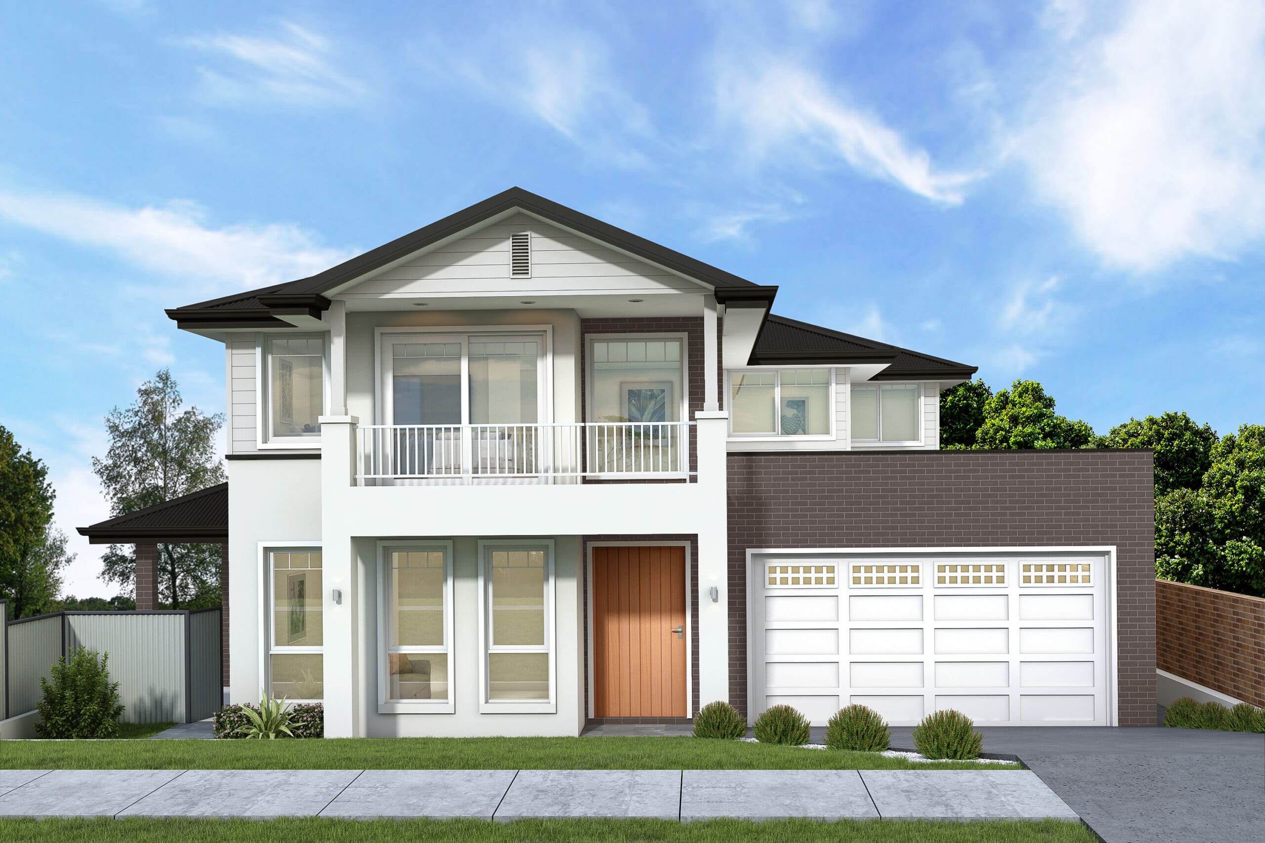 Render of a contemporary, two storey home located in Malabar