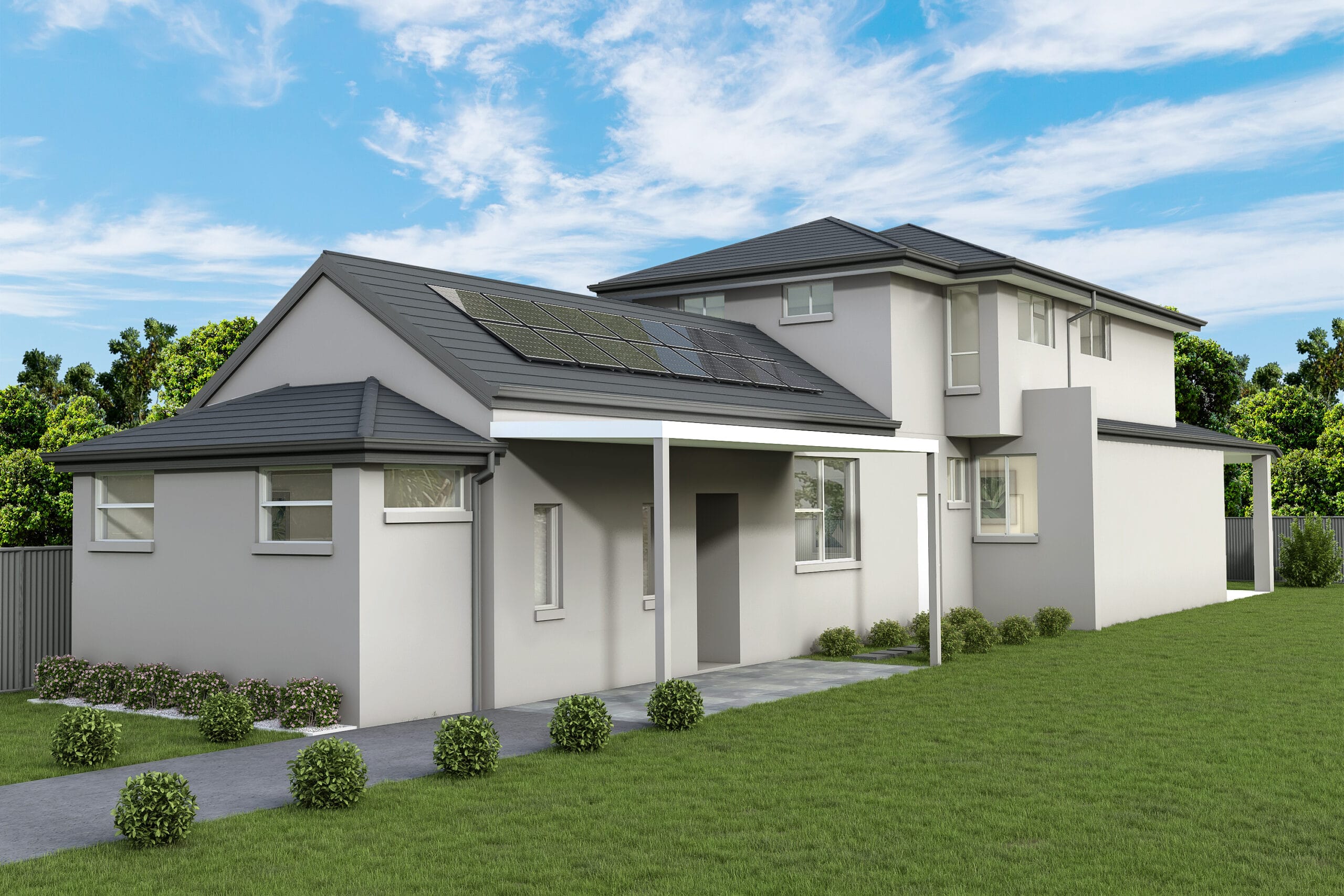 Render of a first floor addition to a home located in Mascot