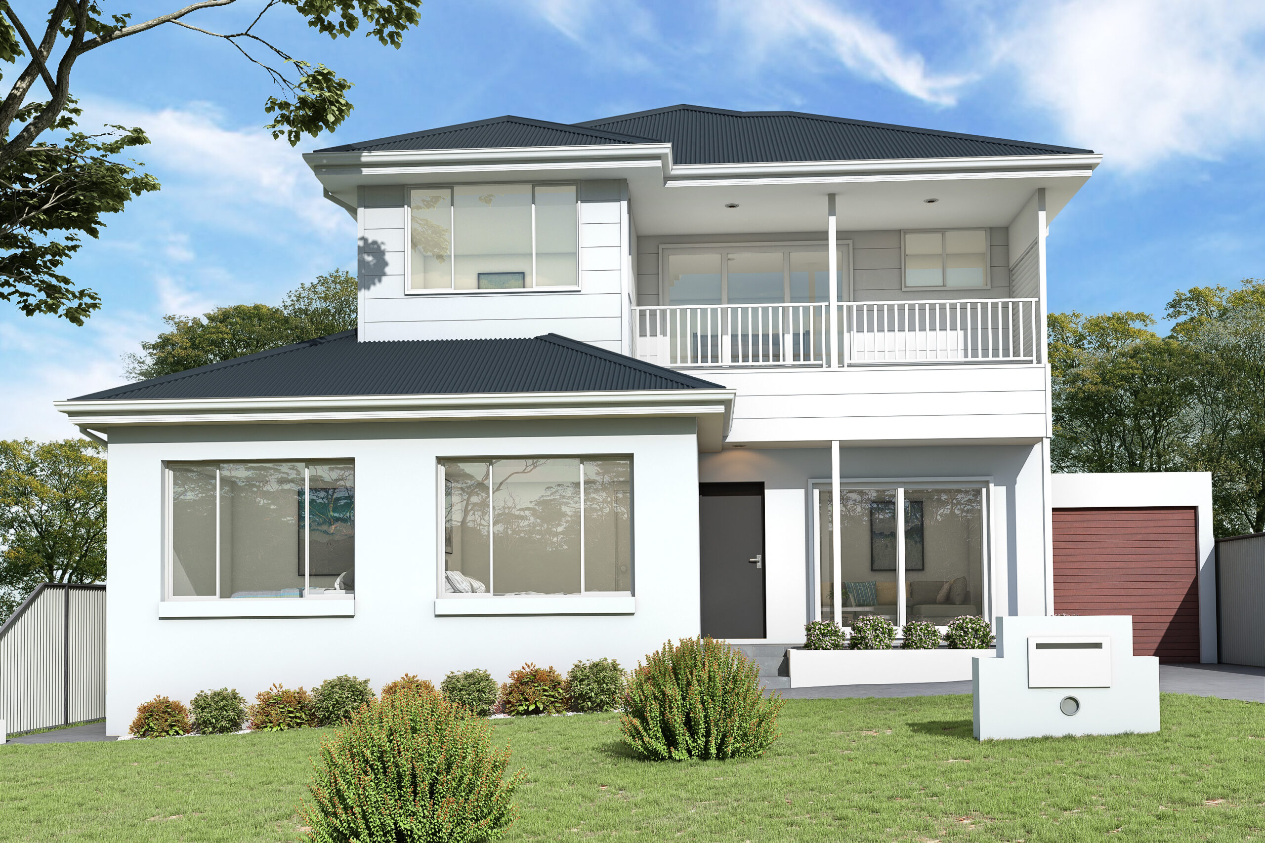 Render of a first floor addition to a home in Woolooware