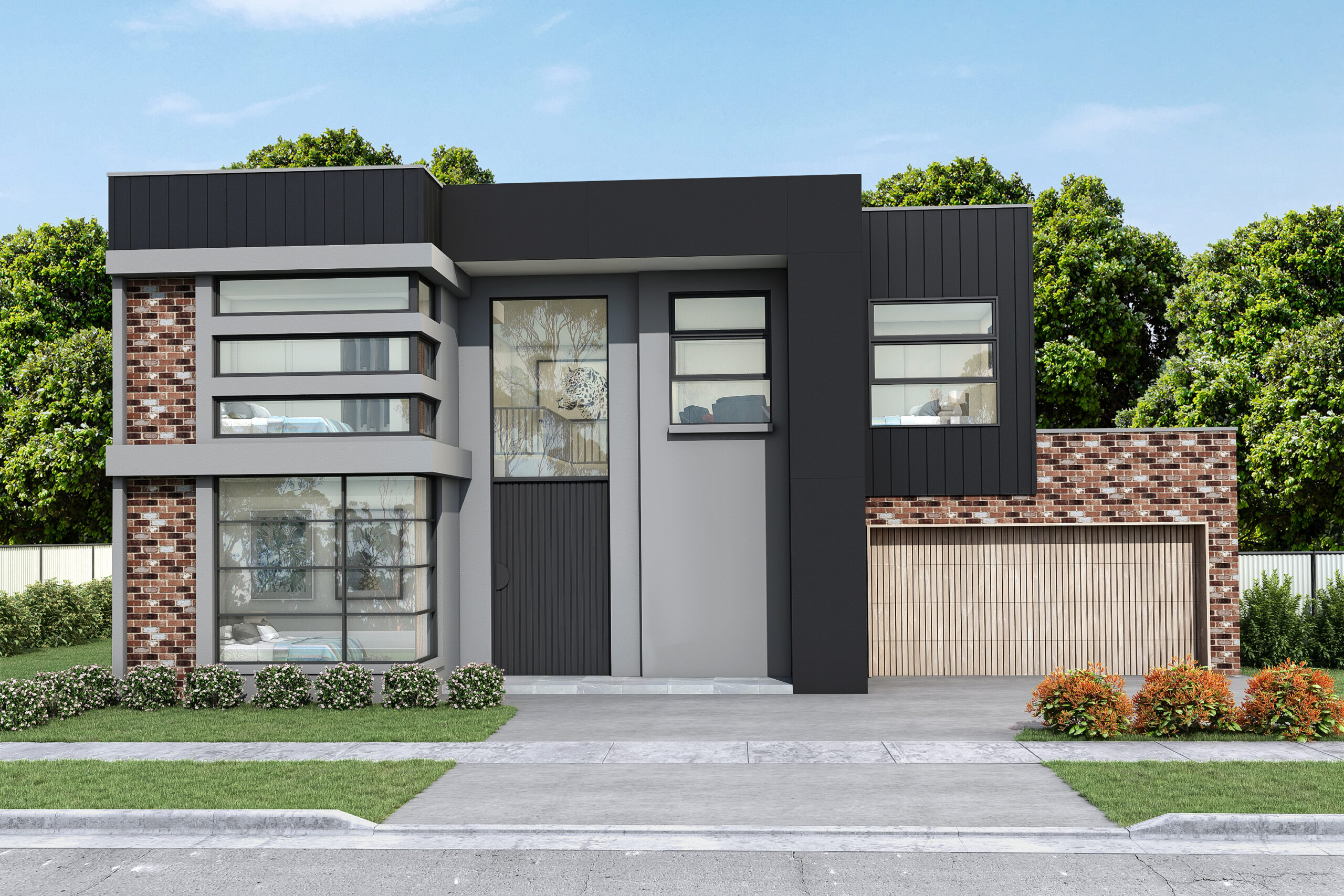 Render of a contemporary, two storey home in Willowdale