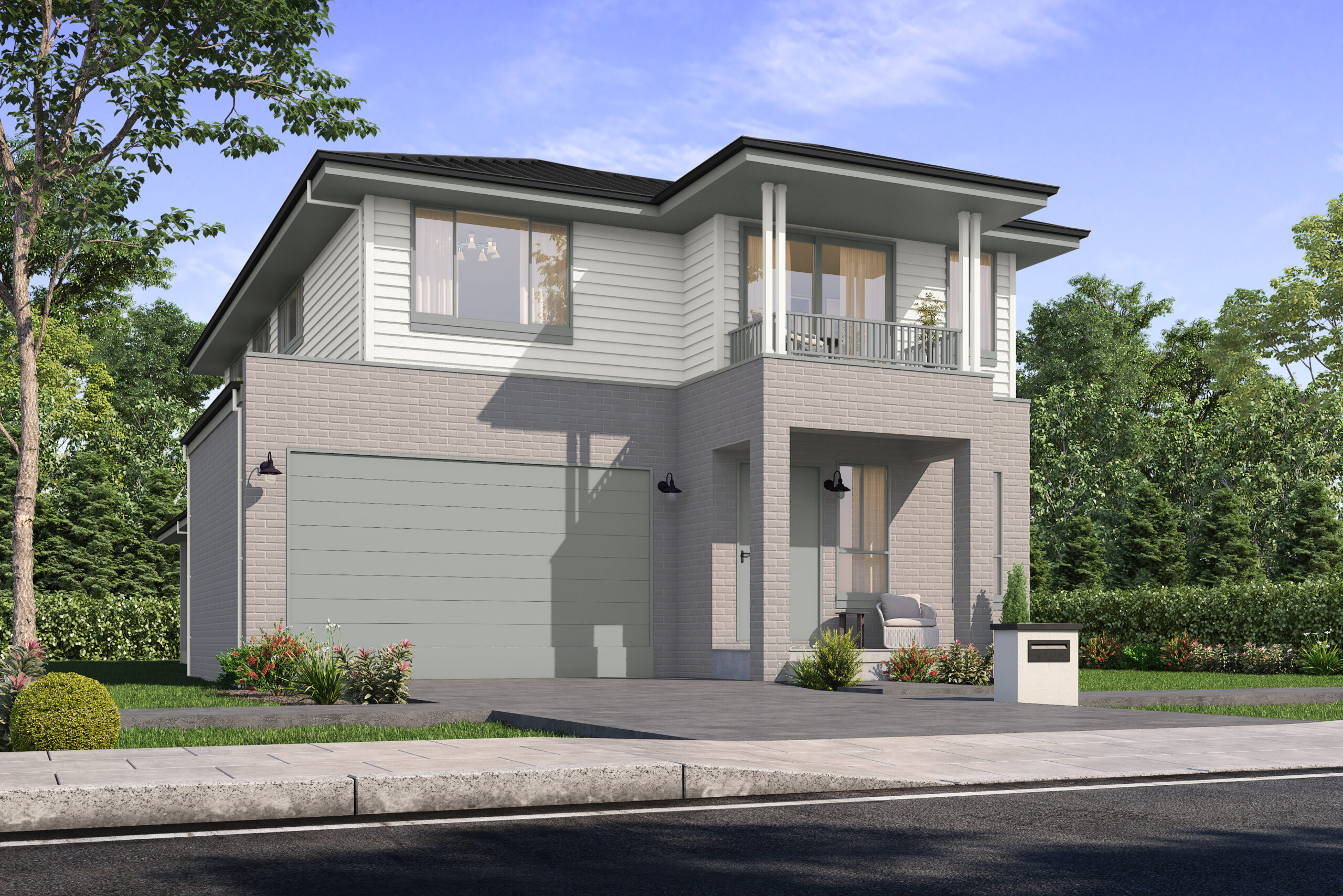 Render of a two storey home in Wilton